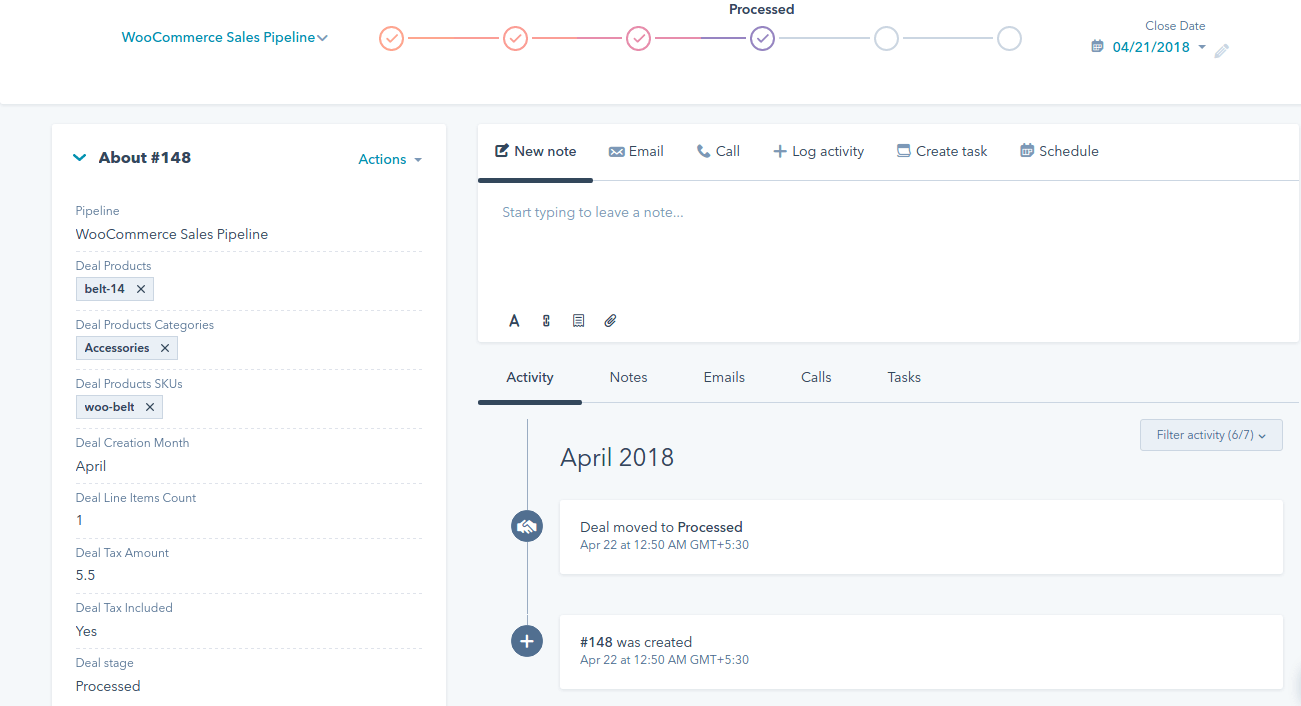 hubspot deal per order deal overview