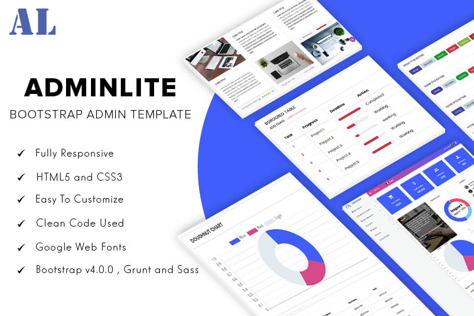 Adminlite Bootstrap Admin Template Responsive Customizable