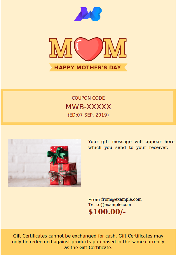 Giftware Woocommerce Gift Cards Mothersday