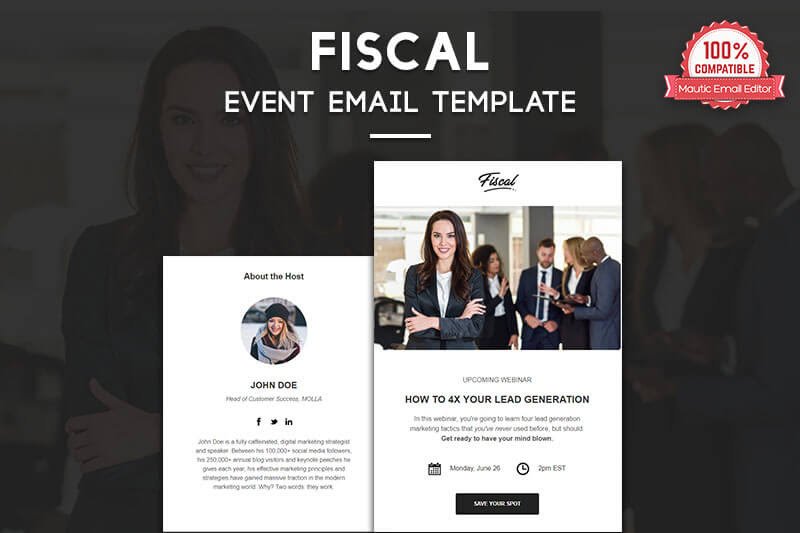 mautic event email template