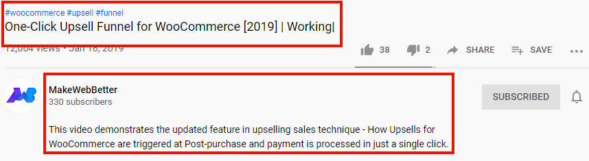 youtube keywords from video title and description