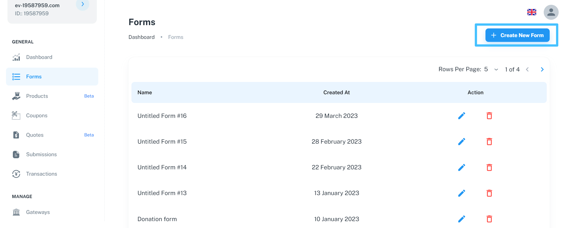 formpay payment forms