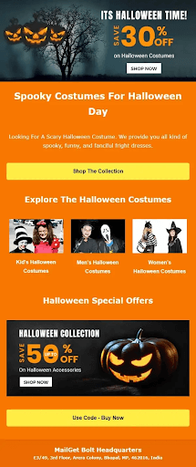 halloween costumes email templates