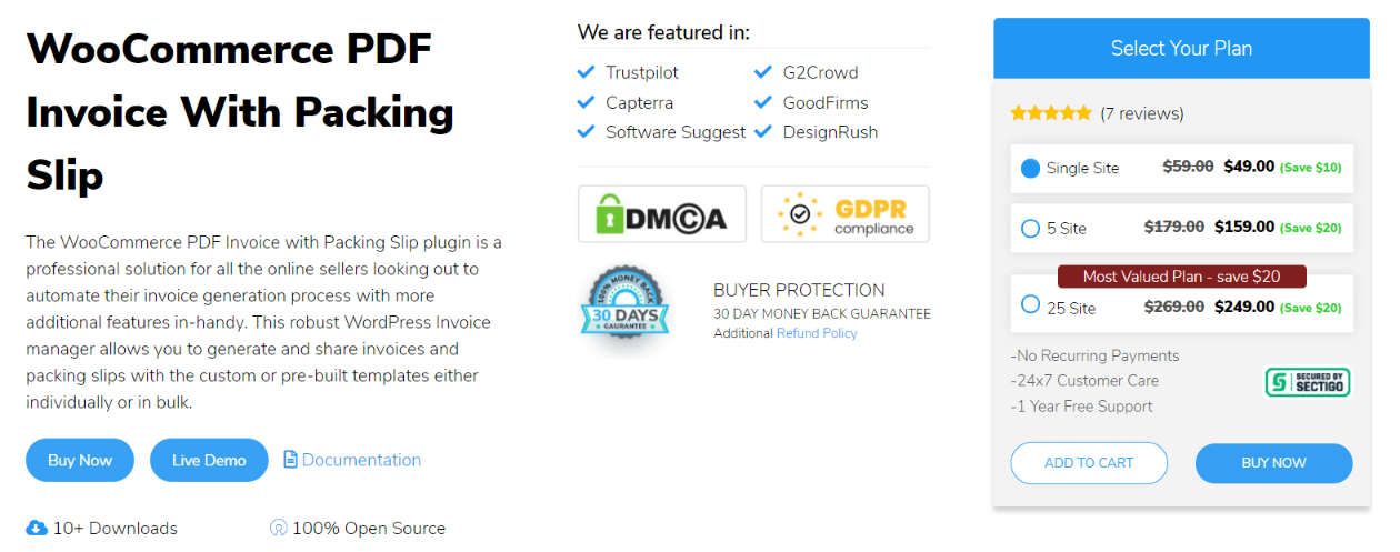 woocommerce invoice banner