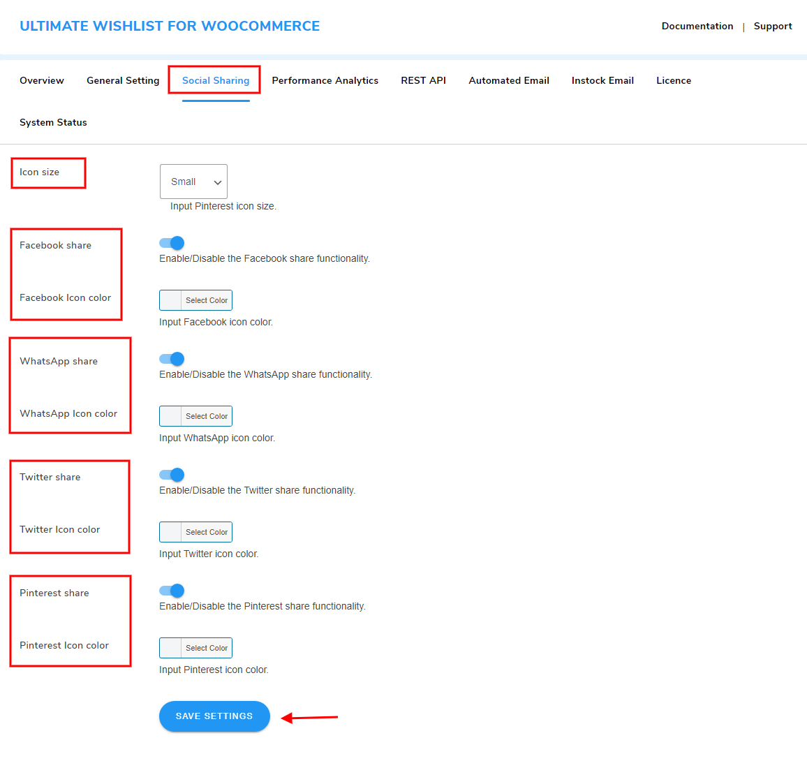 wishlist social sharing