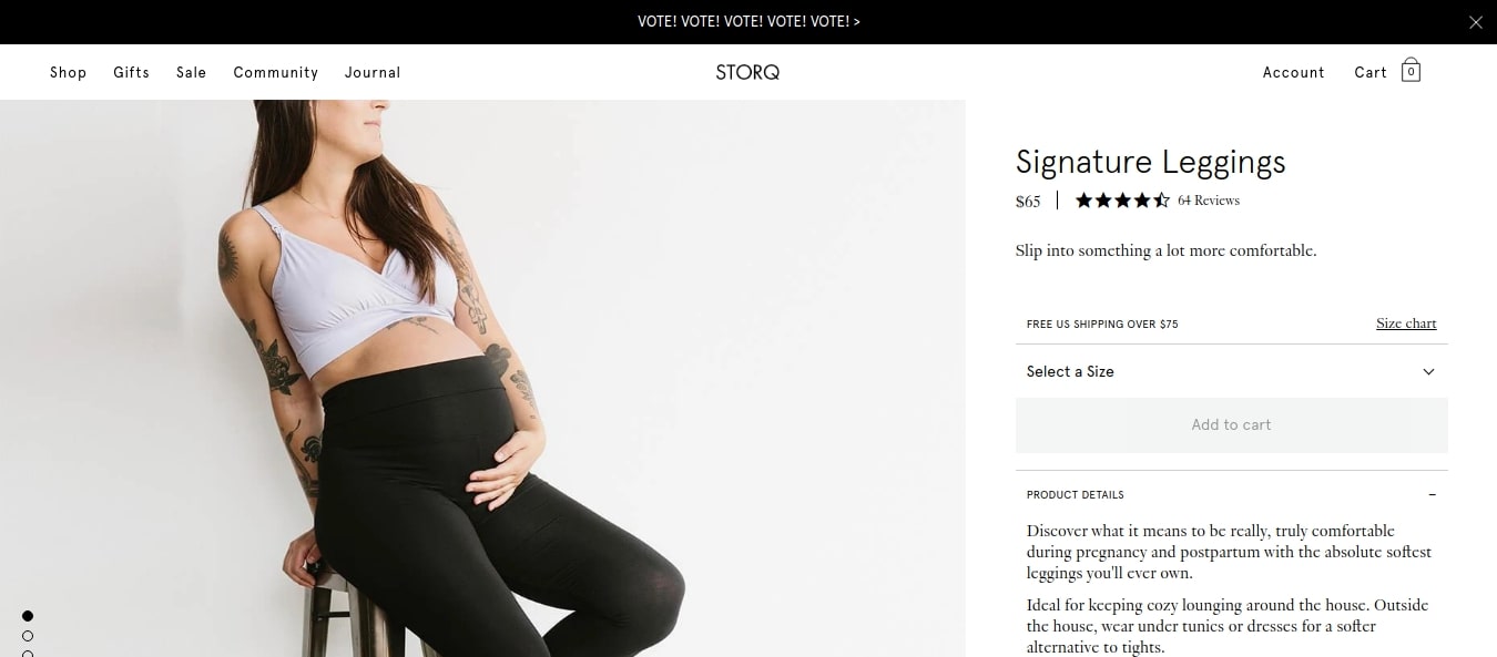 product page visuals