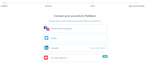 hubspot social accounts