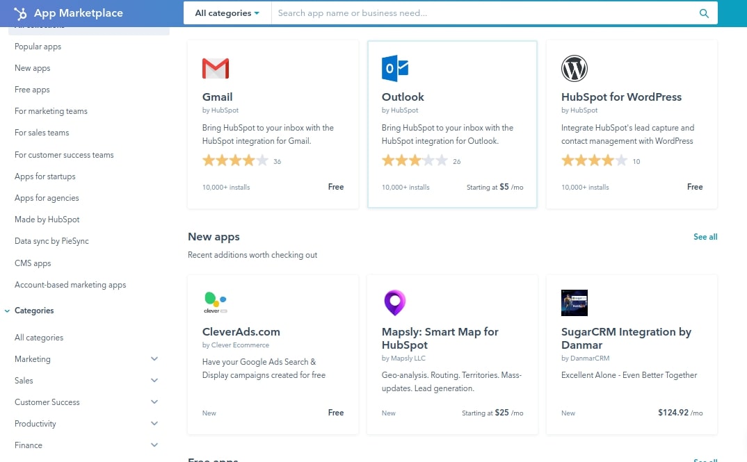 hubspot app marketplace
