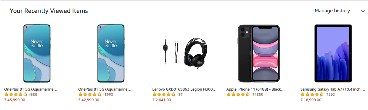 online store of recent product