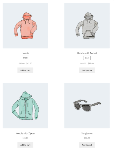 display attribute products