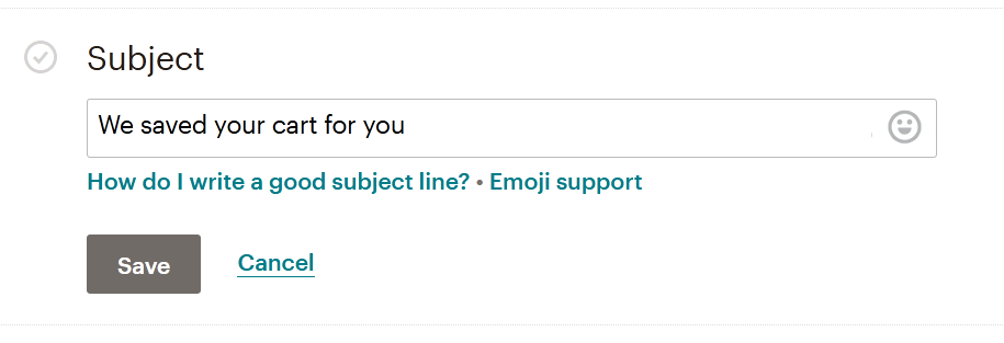 email subject line