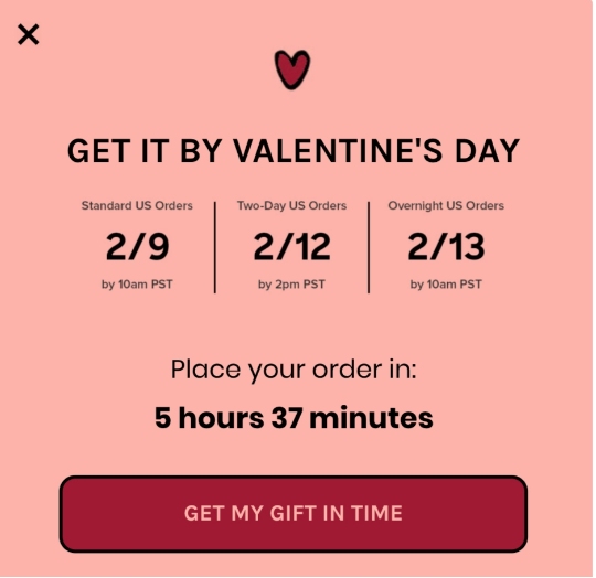 valentines day delivery