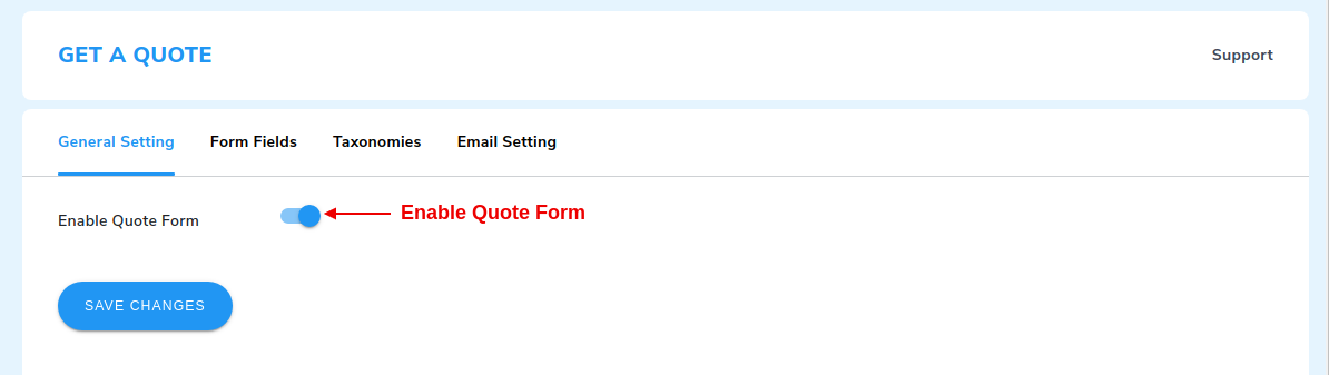 enable quotation form
