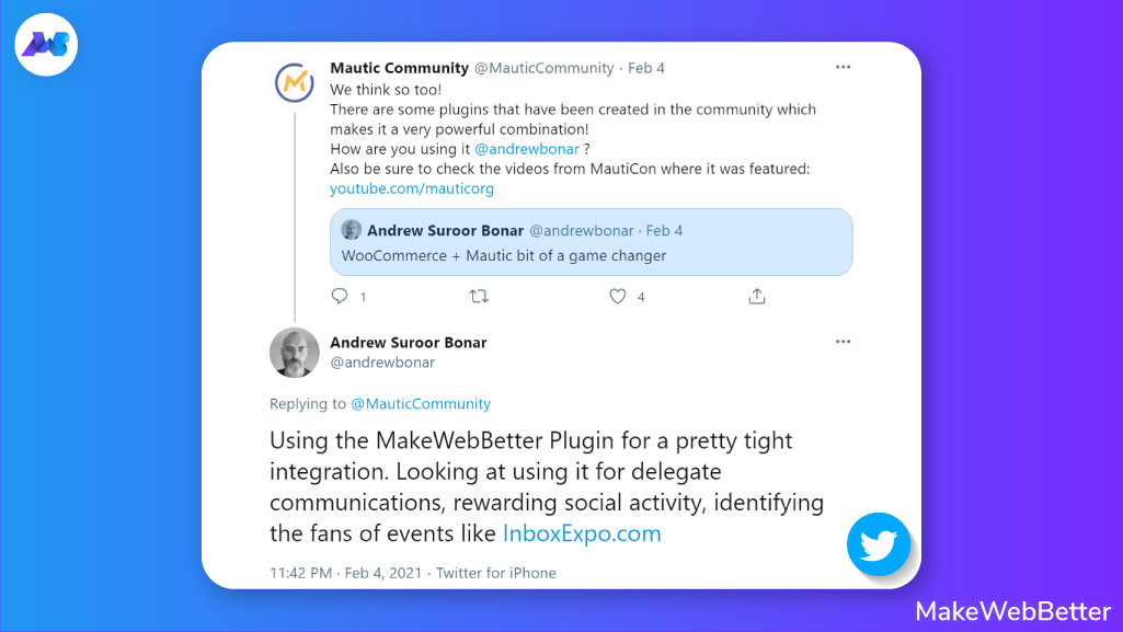 Mautic Community Twitter Forum Discussion Image