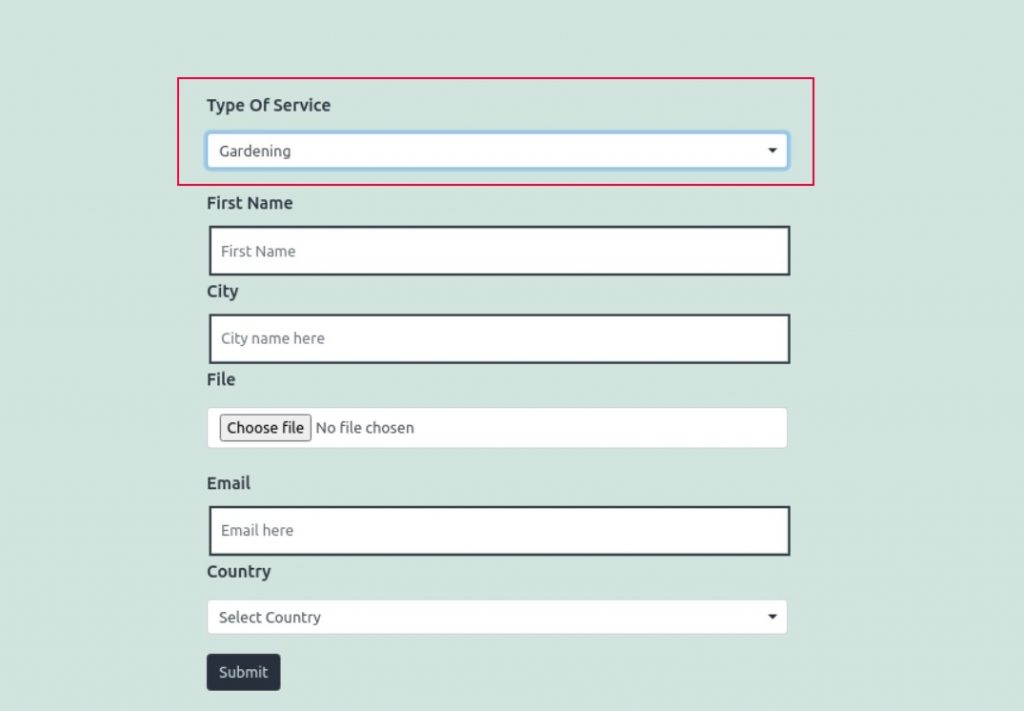 quotation service in form