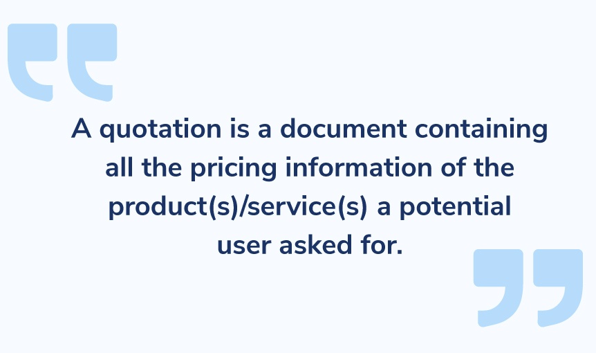what is quotation