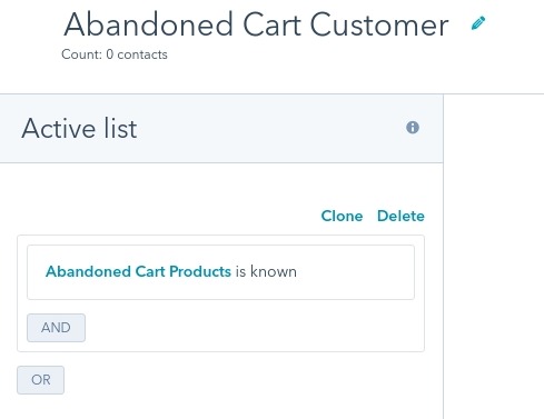 HubSpot ecommerce challenges abandoned cart list