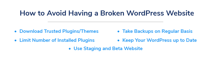 fix broken WordPress website