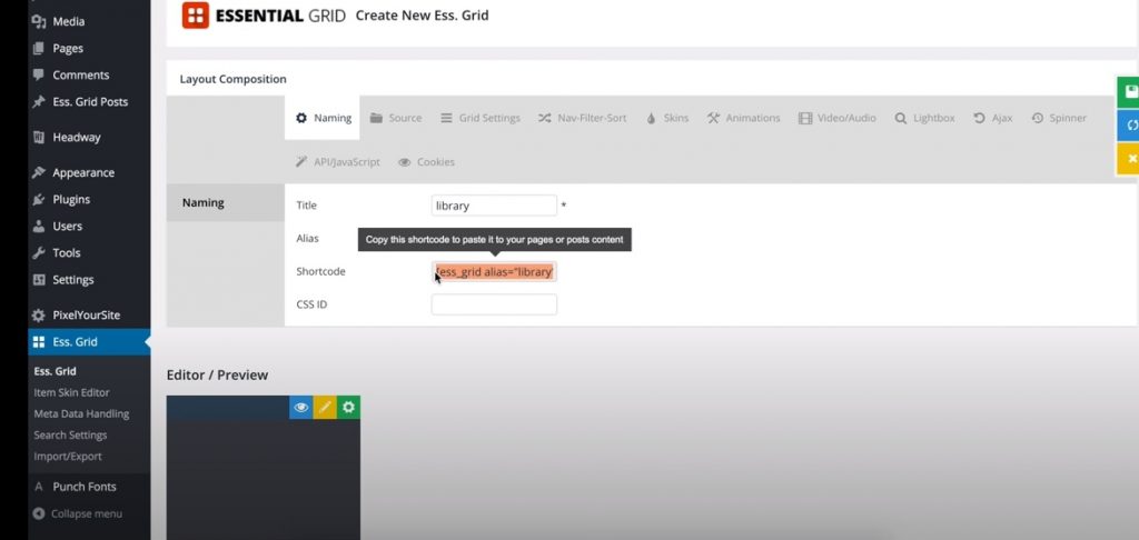 essential grid plugin