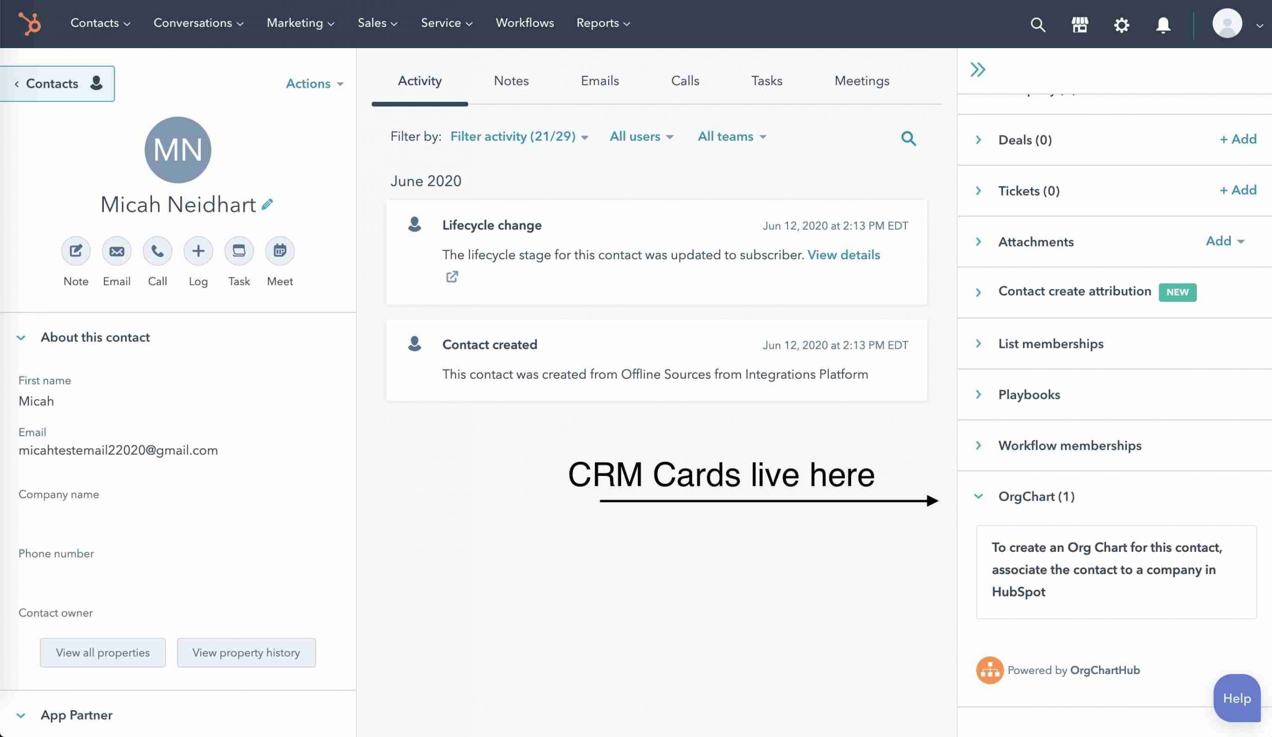 Integrate 3rd Party Data In HubSpot With CRM Card Integration