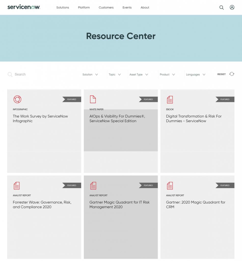 wordpress resource library example