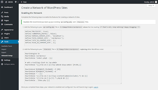 Enable Multisite Network