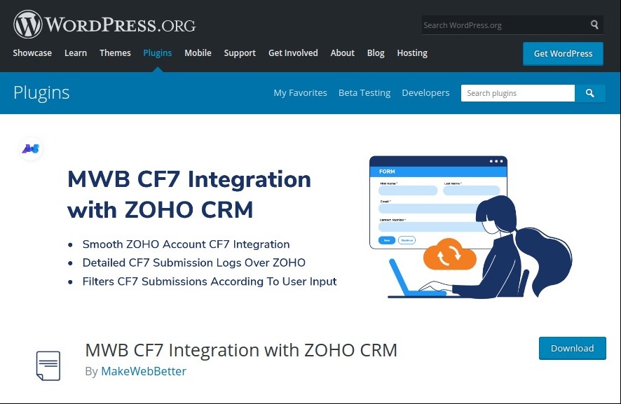 CF7 Zoho Integration