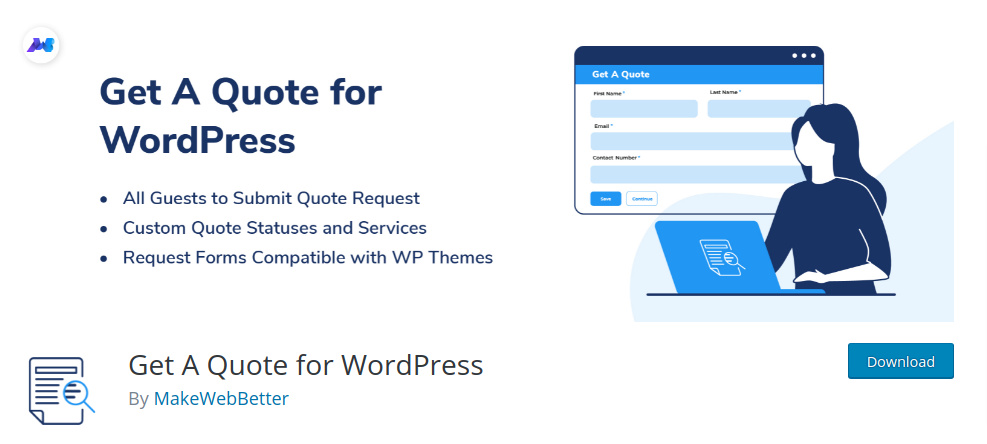 MWB Get A Quote for WP Plugin Screenshot Org