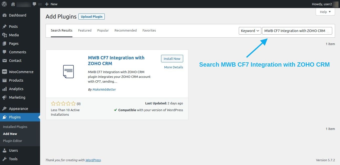 integrate ZOHO CF7