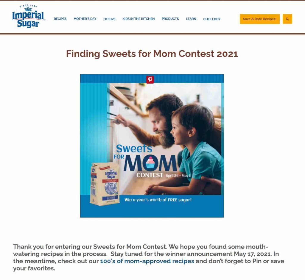 Imperial sugar contest