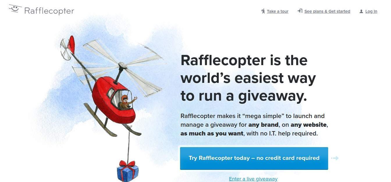 rafflecopter homepage