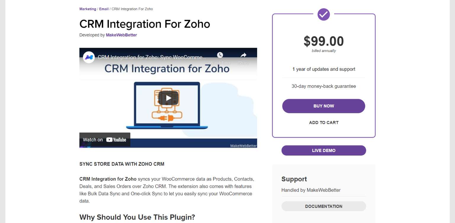 CRM Integration for Zoho