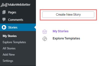 Create new Google Web Story