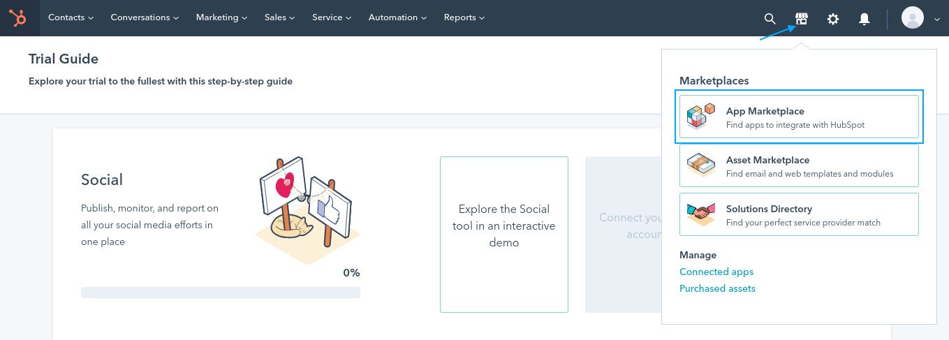 HubSpot marketplace icon