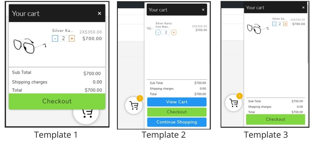 floating cart templates