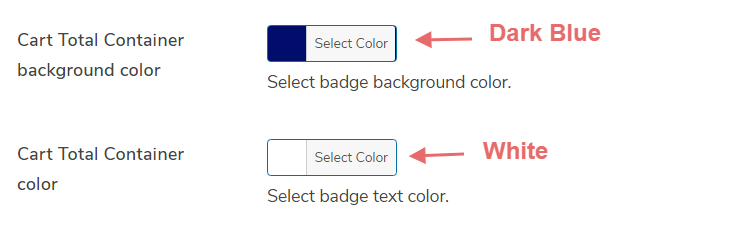 setting cart container badge