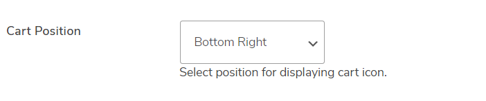position of floating cart