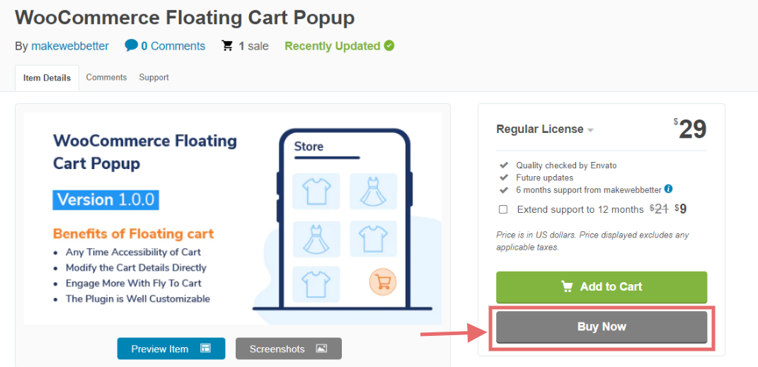 floating cart plugin