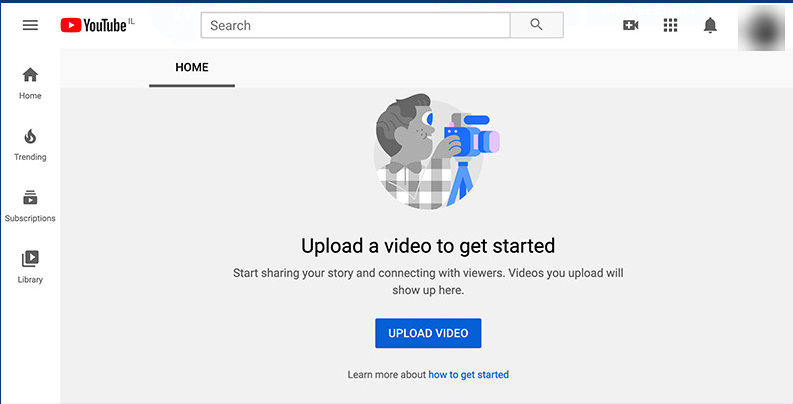 YouTube channel page