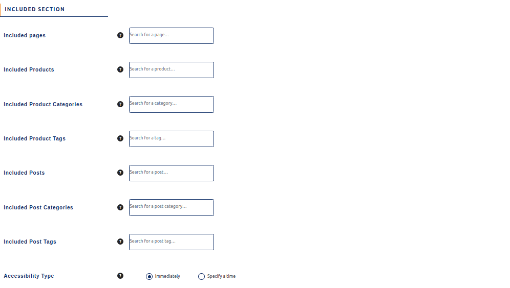 membership product categories