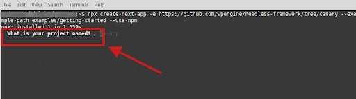 create application terminal