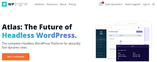 Headless WordPress Website wp engine atlas