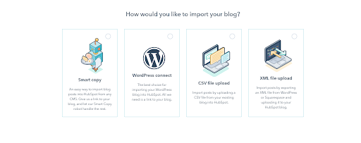 blog import options