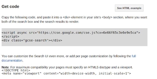 get code site search