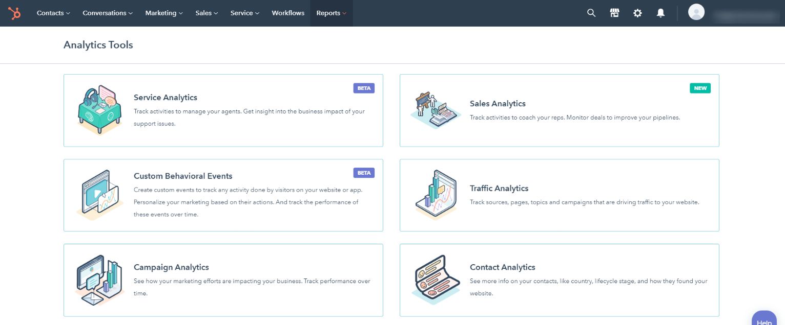 HubSpot analytics reporting