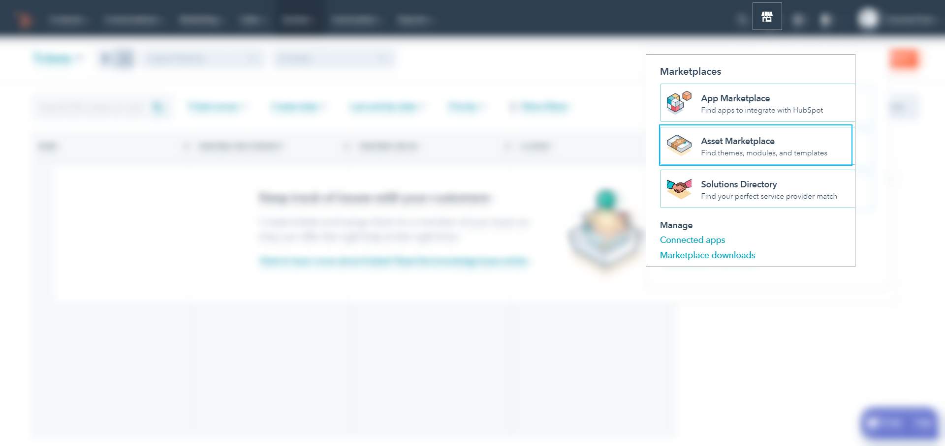 HubSpot asset marketplace
