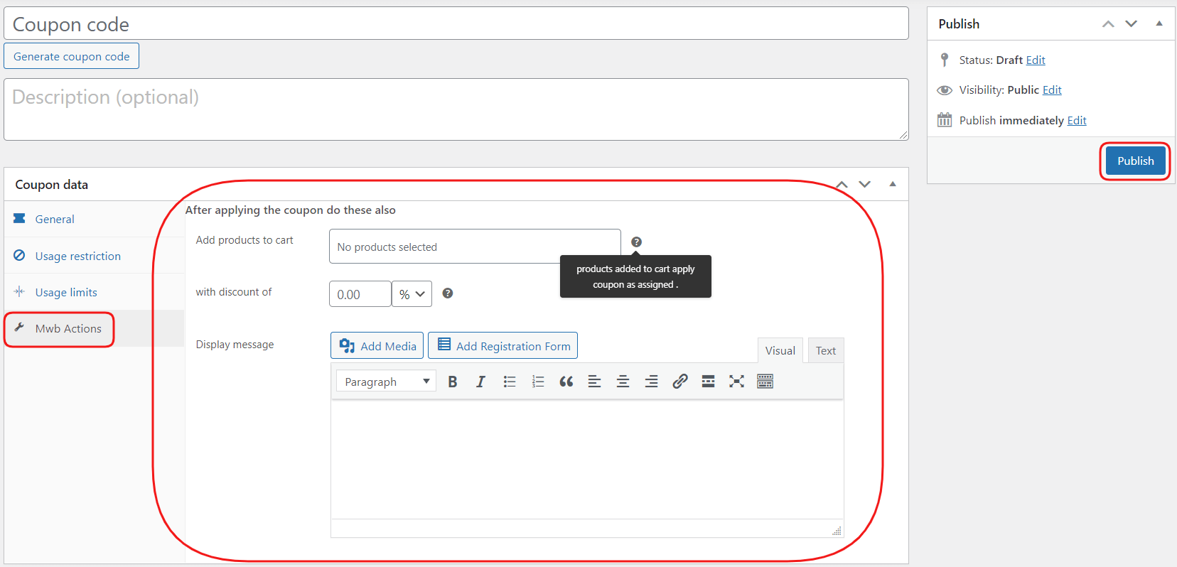 new coupon mwb actions