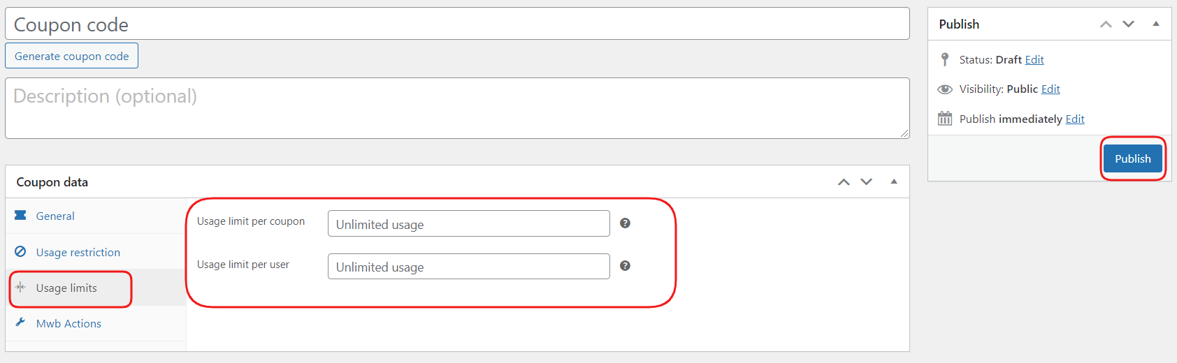 new coupon usage limit