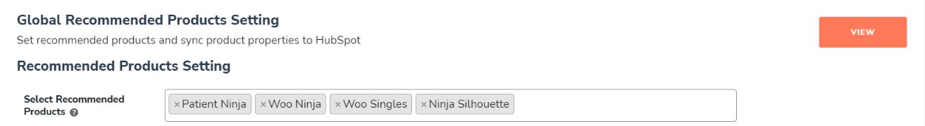 recommendation settings