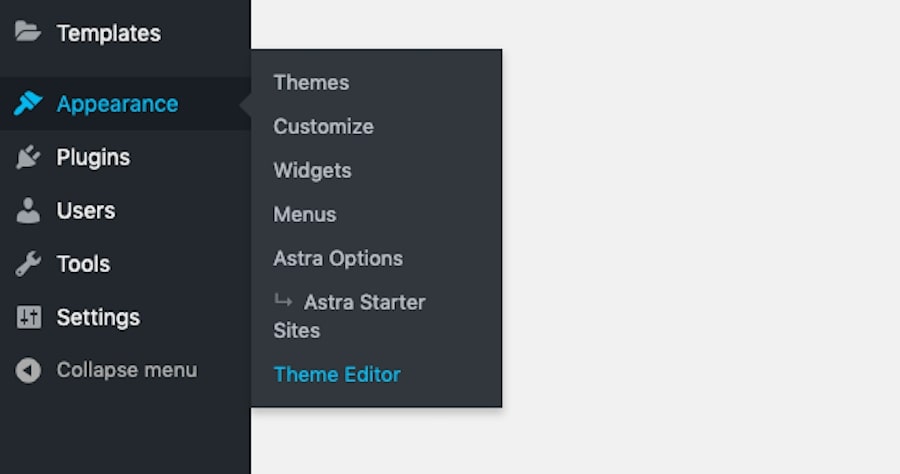 WordPress Search System theme editor